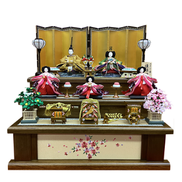 東玉　黄呂染天皇衣裳「優雅」一、二、三段五人飾り