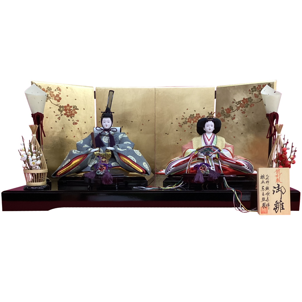 東玉　飯塚孝祥作龍村裂　親王飾り