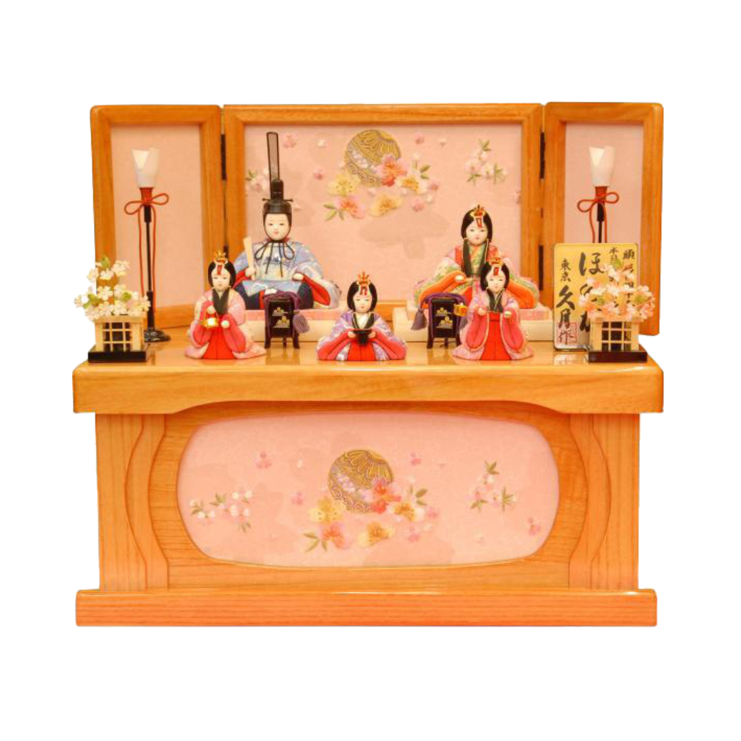 久月　木目込ほのか　収納　五人飾り