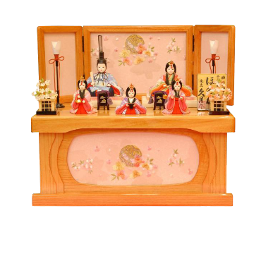 久月　木目込ほのか　収納　五人飾り