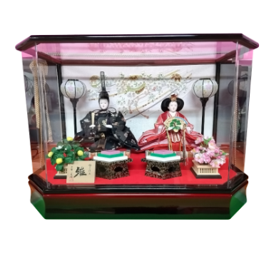 平安一光作　花マリ アクリルケース　親王飾り