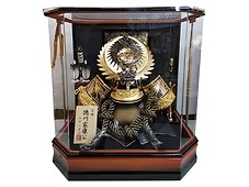 平安一甲作 アクリルケース入 着用 徳川家康兜